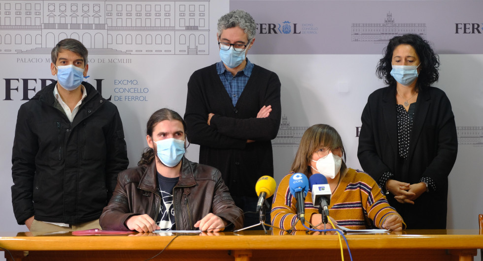 Concello rueda de prensa de los grupos de los locales de ensayo